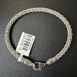 ❤️ LAGOS Bold Caviar Rope 5 mm Bracelet Sterling Silver With Spacers Size 7.5 ❤️